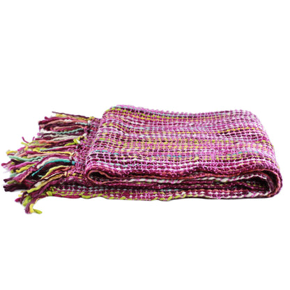Colorful Rainbow Woven Throw Blanket