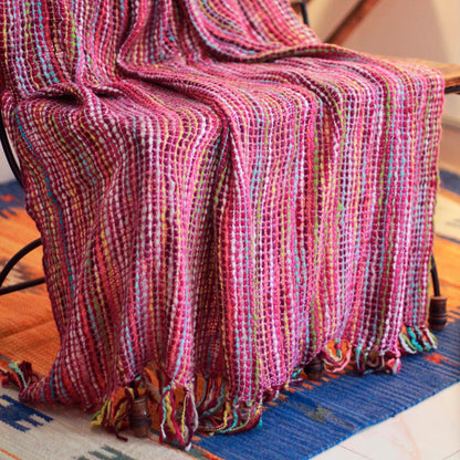 Colorful Rainbow Woven Throw Blanket