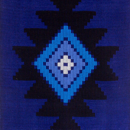 Blue Totonicapan Sun Cotton table runner