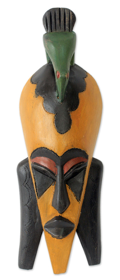 Bird Man Bird Theme African Mask from Ghana