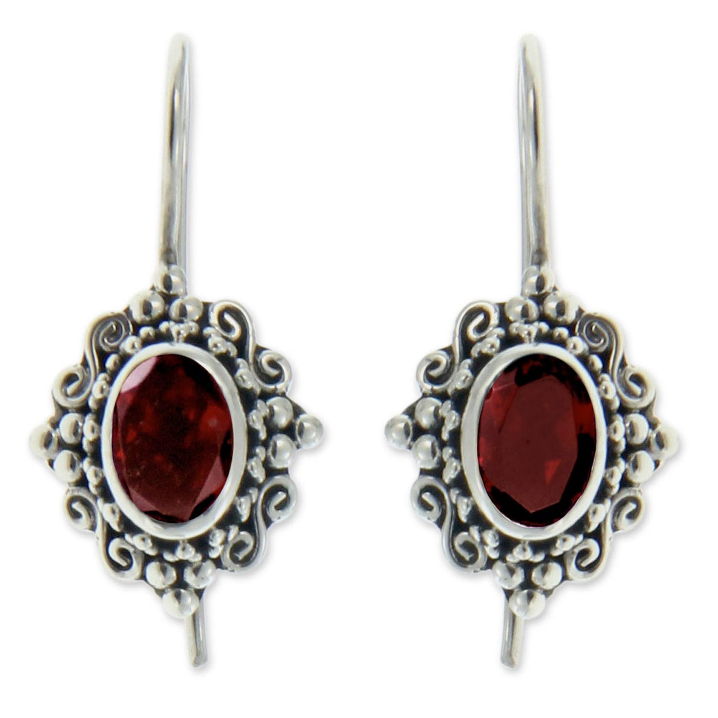 Balinese Elegance Sterling Silver Earrings