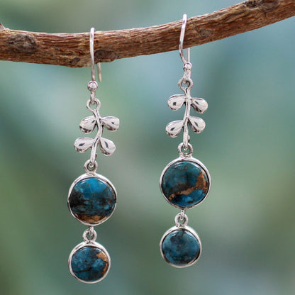 Sweet Blueberries Sterling silver dangle earrings