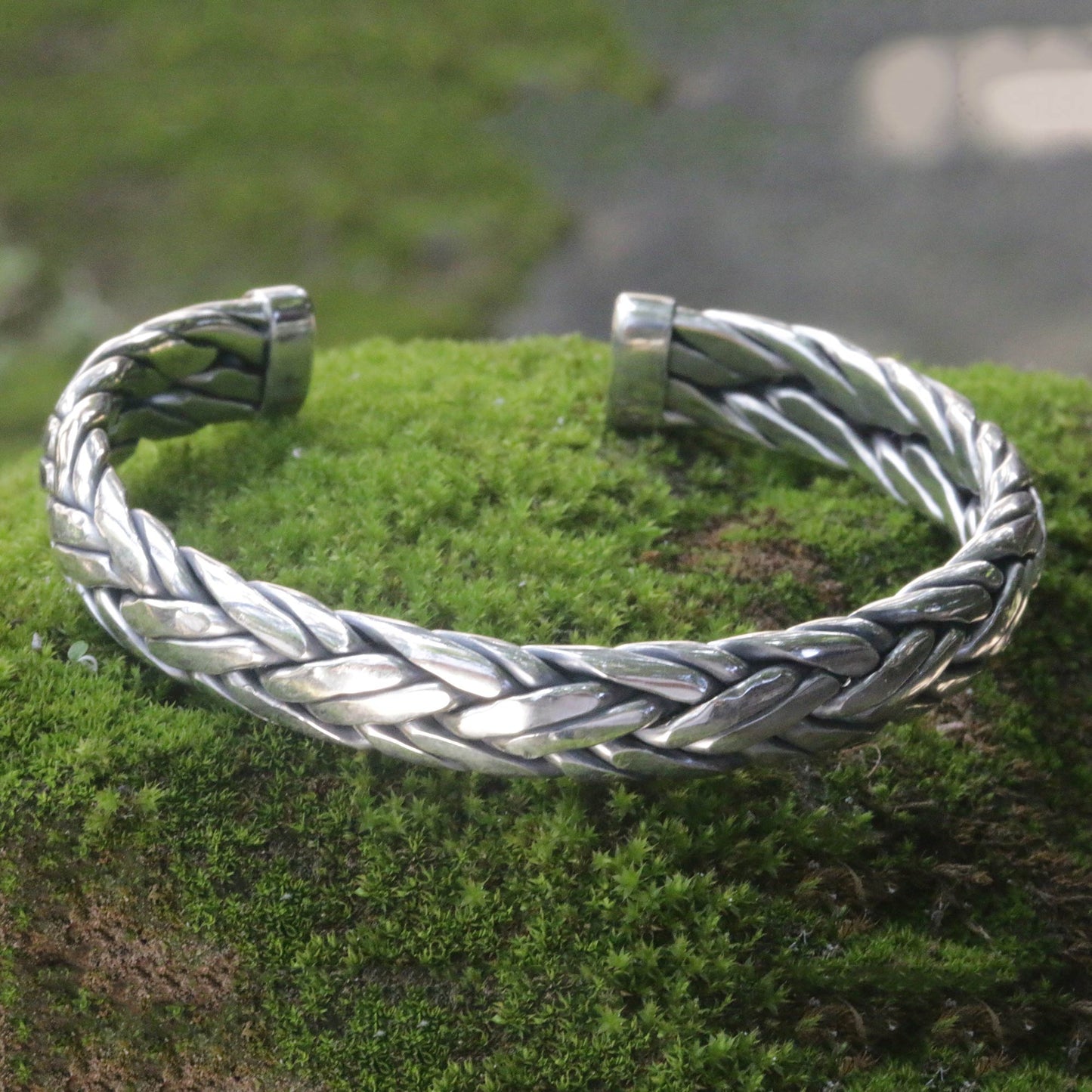 Flowing Water Men's Cuff Bracelet