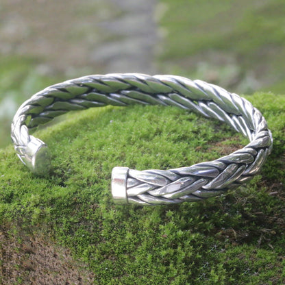 Flowing Water Men's Cuff Bracelet