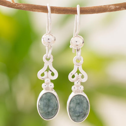 Love Poem Jade dangle earrings