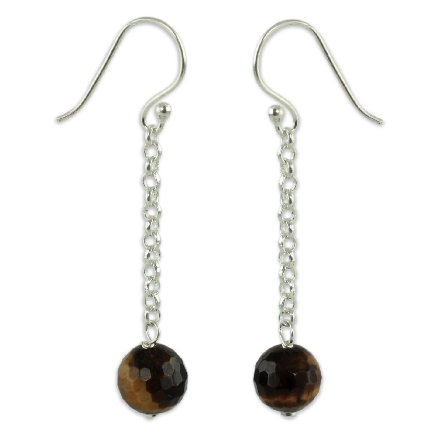 Lucky Pendulums Tiger's eye dangle earrings