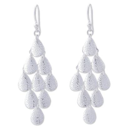 Rain Sterling Silver Long Chandelier Earrings