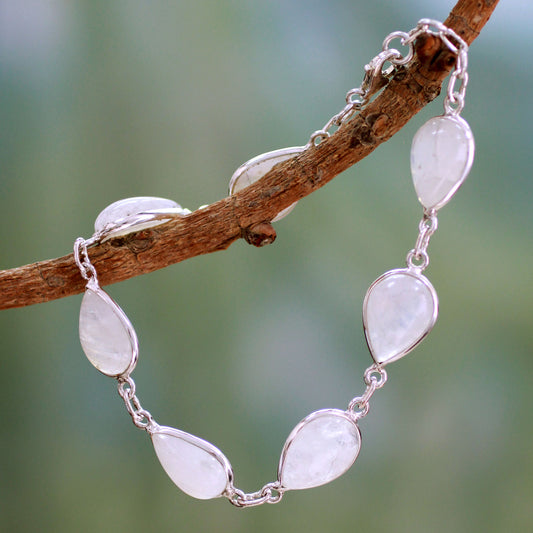 Inspired Intuition Silver Moonstone Link Bracelet