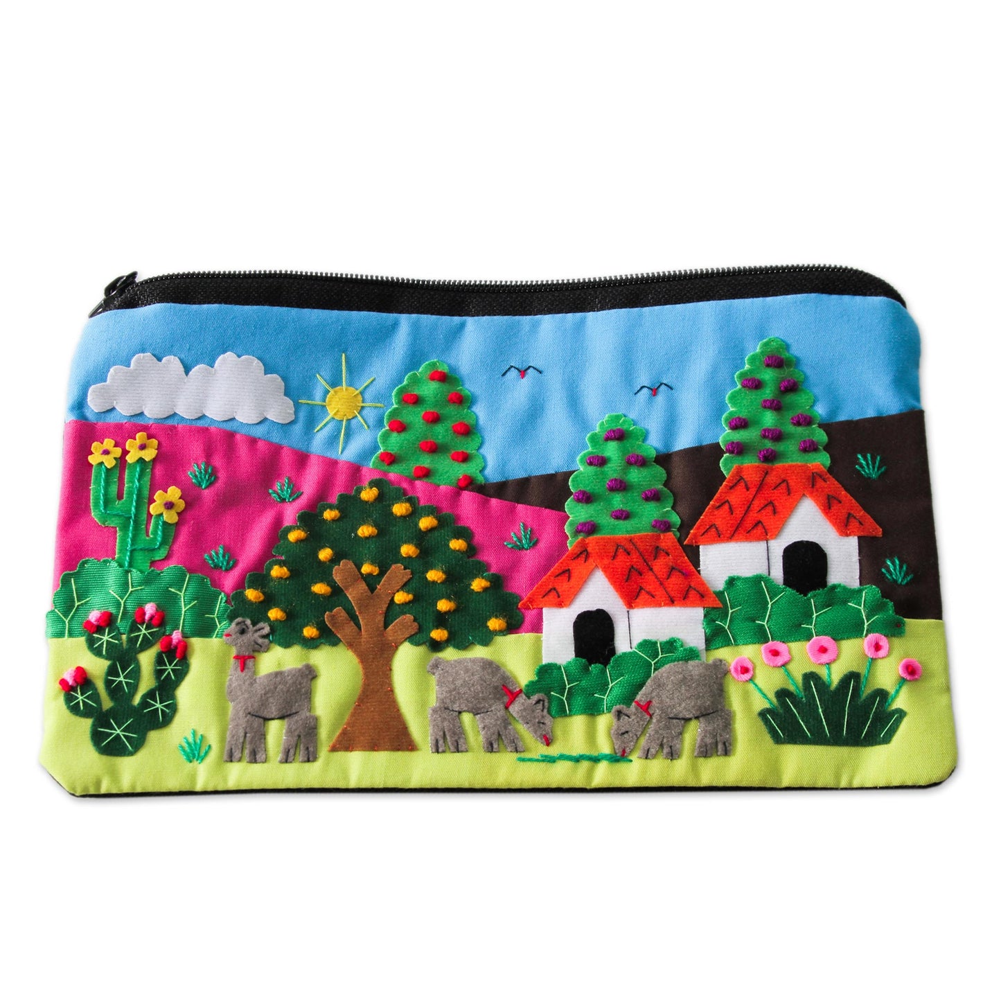 Country Scene Cosmetic Bag