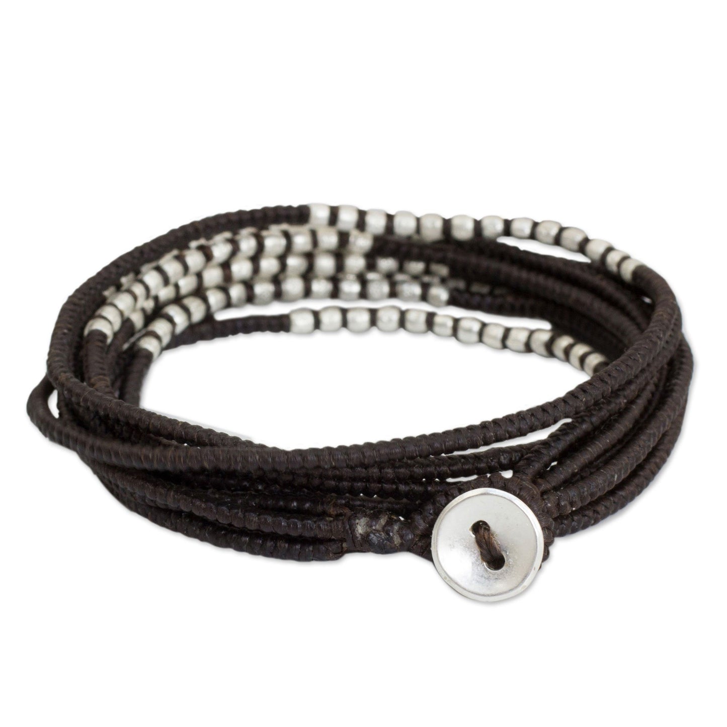 Brown Braided Wrap Bracelet