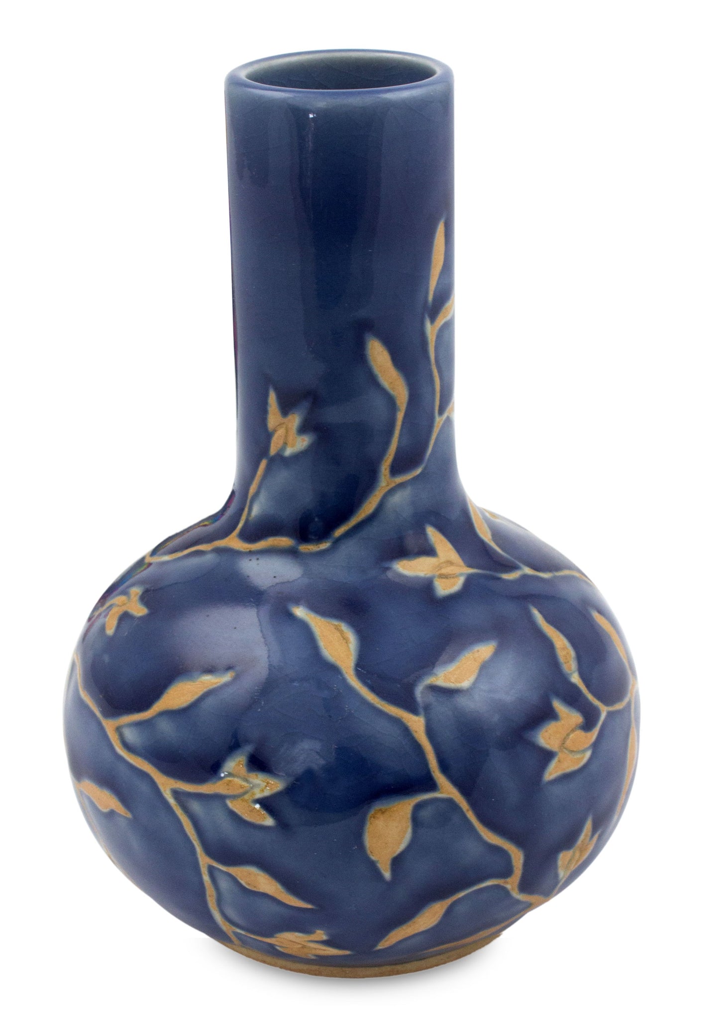 Lake Blooms Classic Thai Blue Glazed Celadon Vase Crafted by Hand