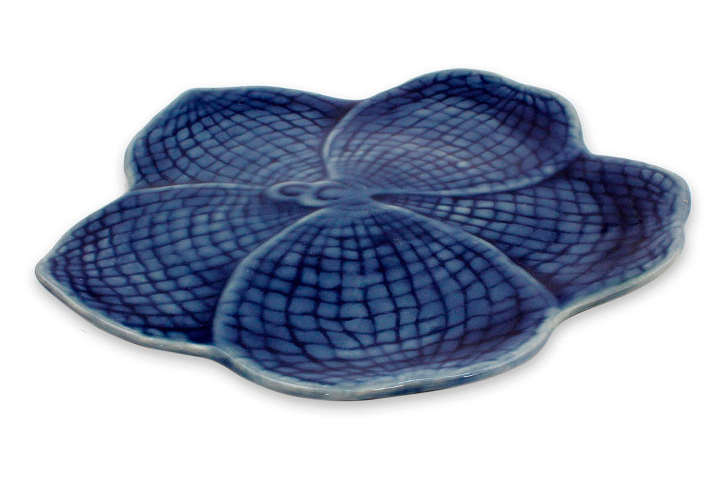 Blue Vanda Floral Celadon Ceramic Serving Plate