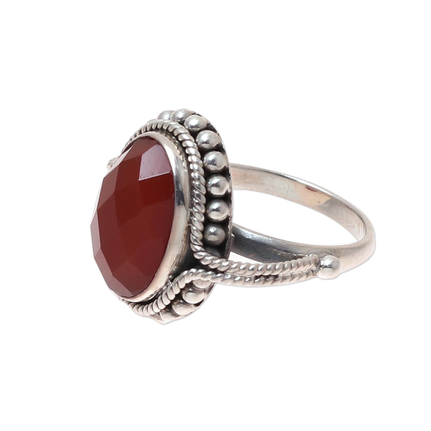 Sun Afire Carnelian Ring Artisan Crafted Sterling Silver Jewelry