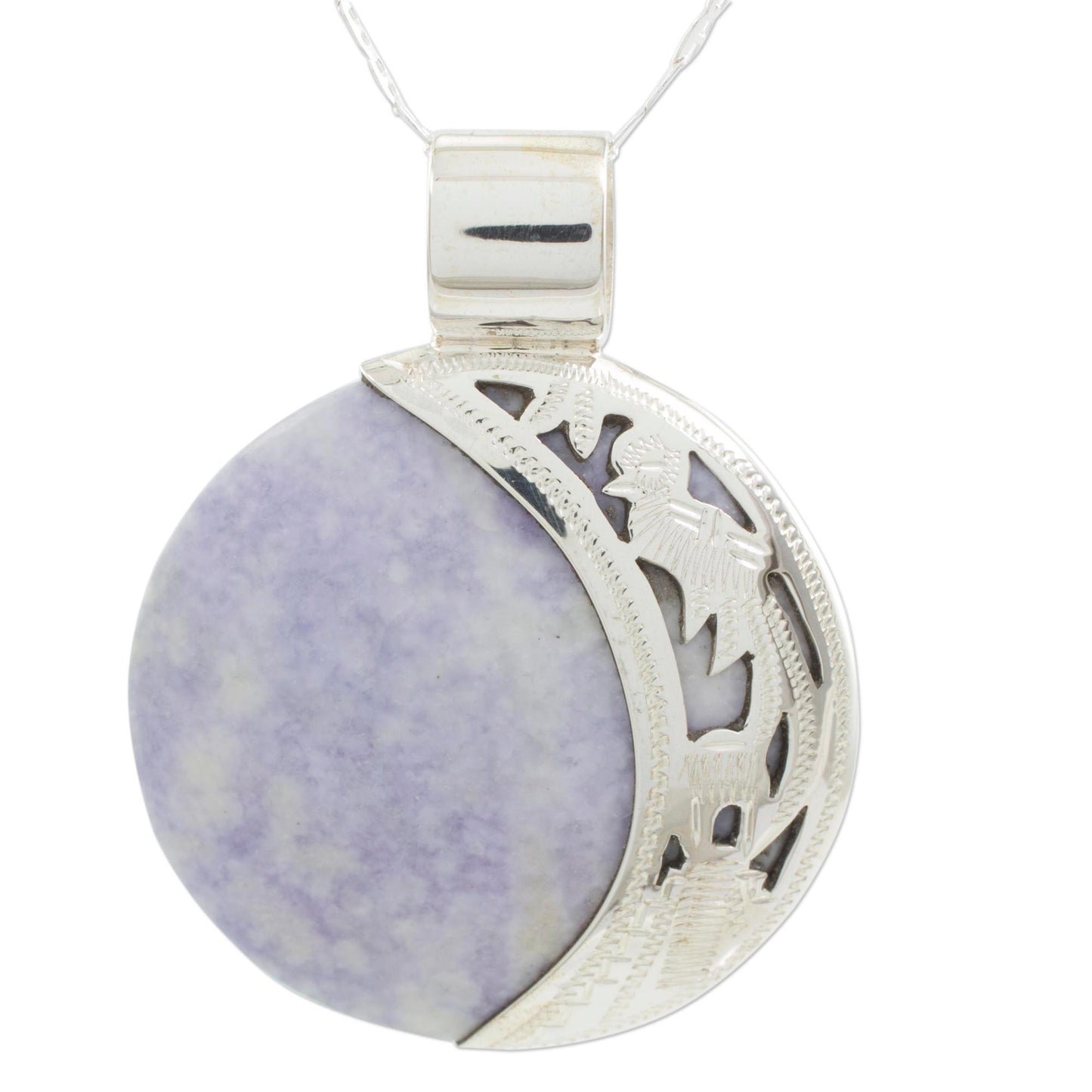 Quetzal Eclipse Sterling Silver Necklace