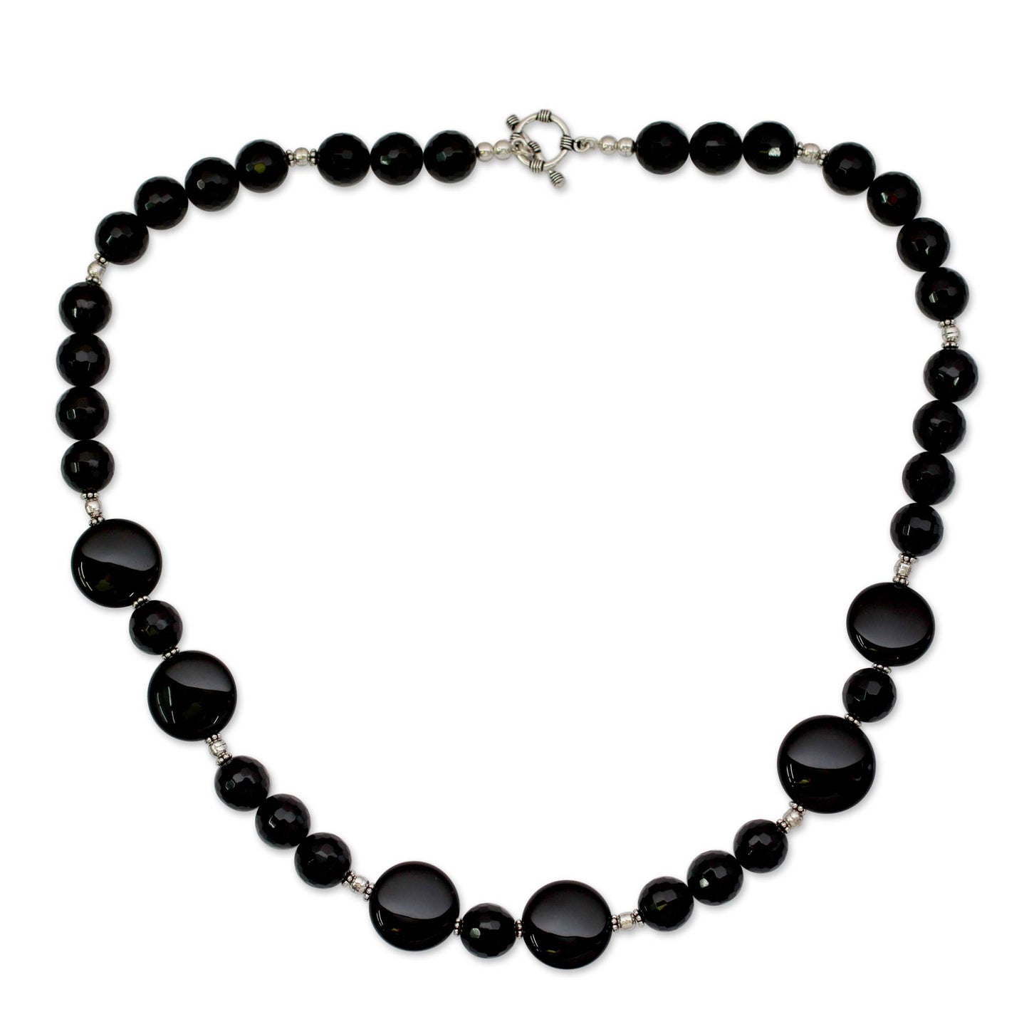 Midnight Magic Modern Black Onyx Necklace