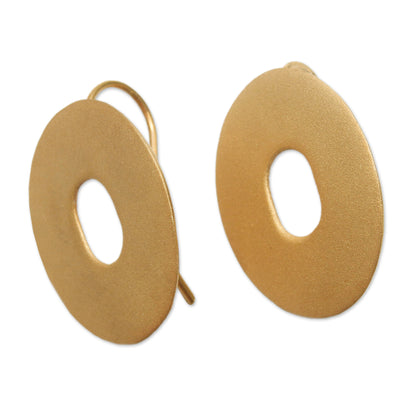 Golden Aura Gold Plated Earrings Peru Artisan Jewelry