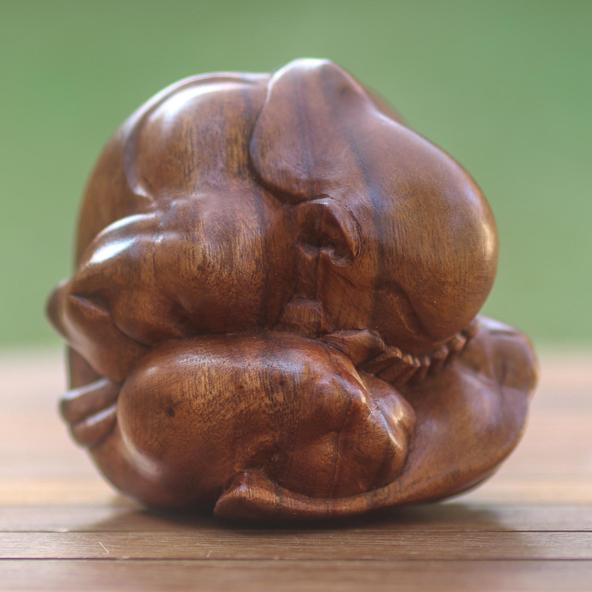 NOVICA - Meditating Yogi Suar Wood Sculpture