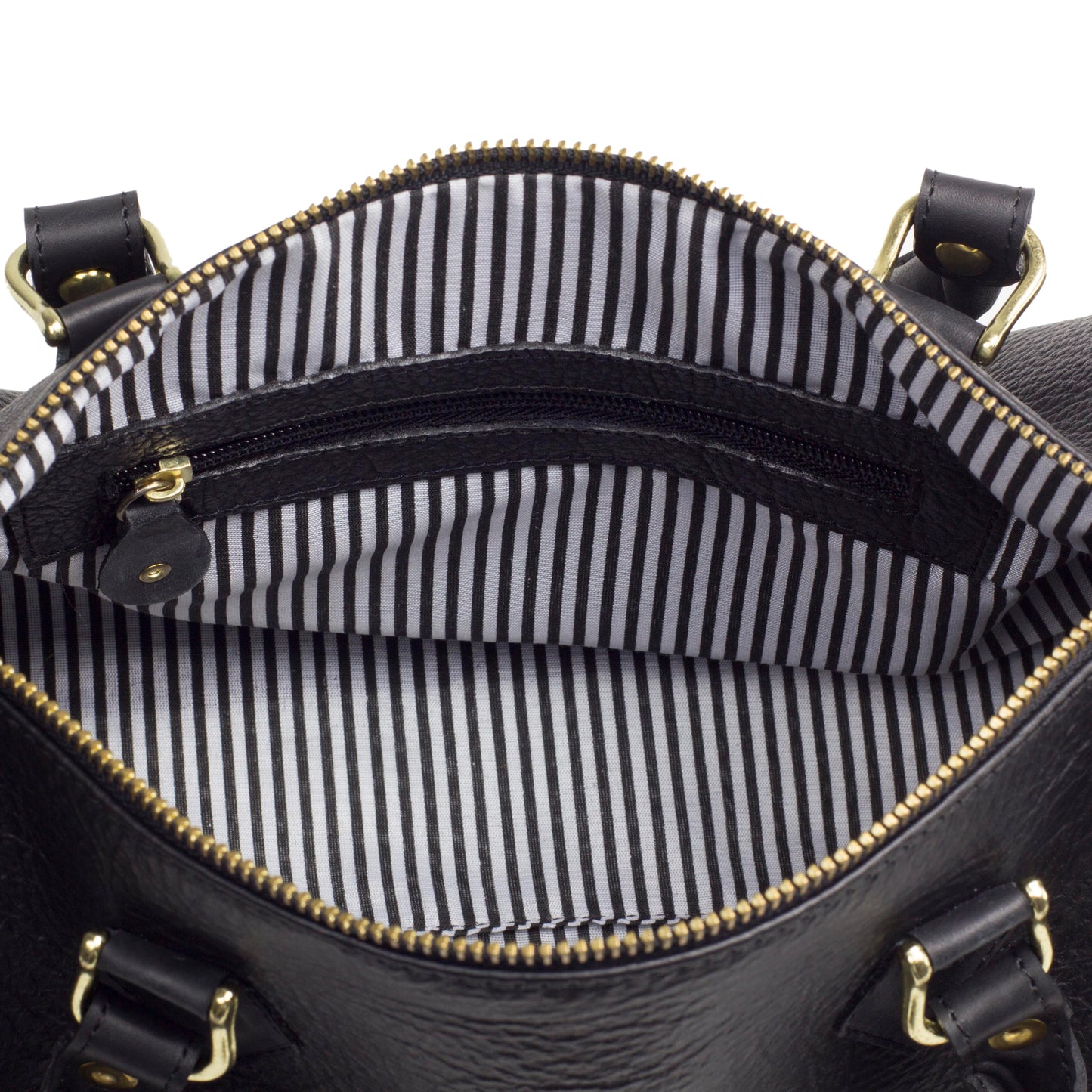 Guadalajara Mexican Black Leather Baguette Handbag