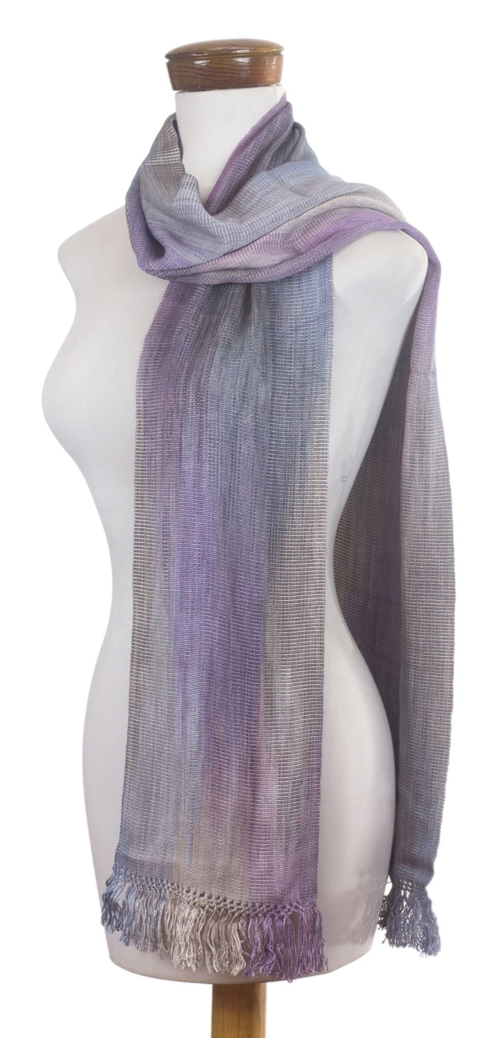 Solola Lavender Handcrafted Rayon Chenille Scarf