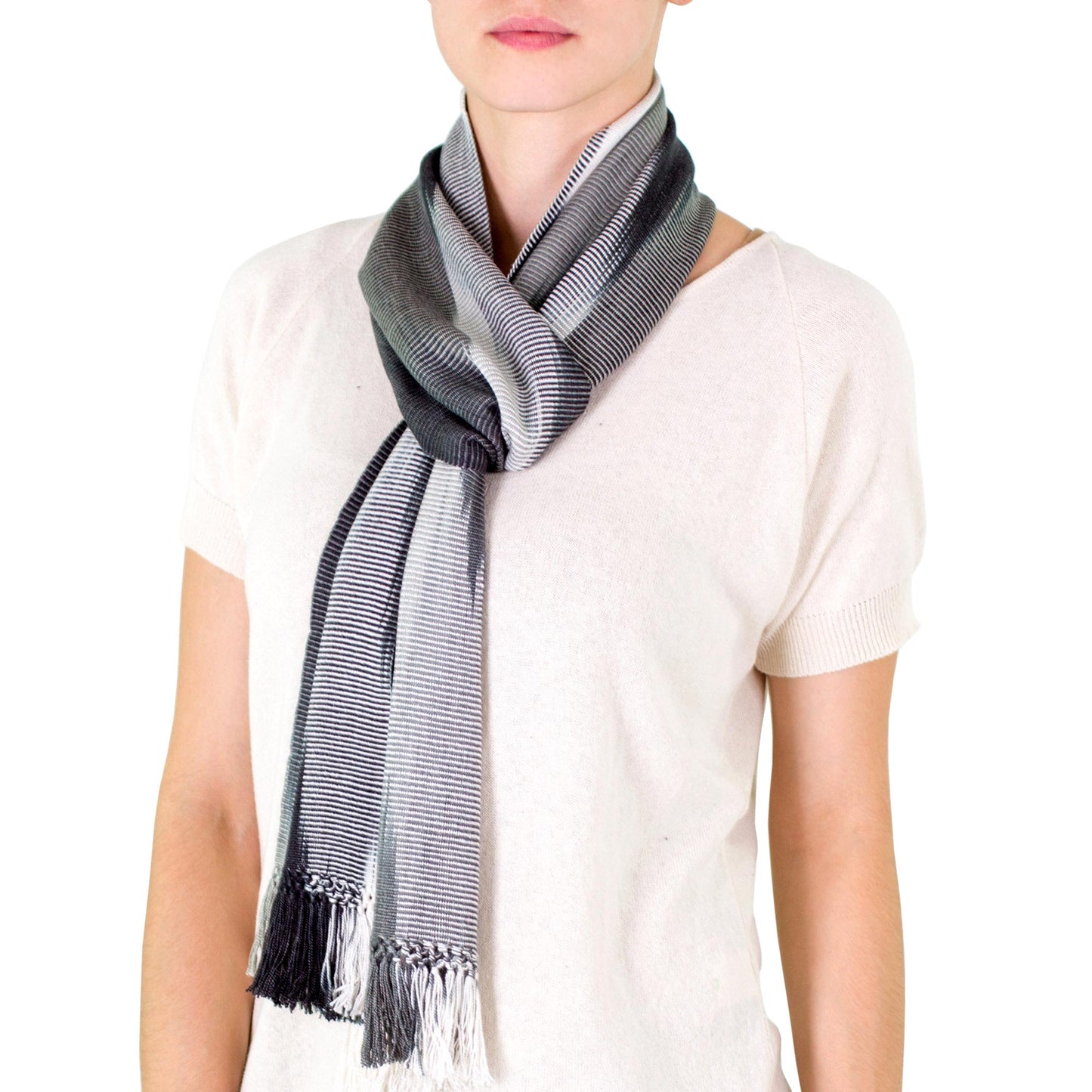 Solola Mist Guatemalan Rayon Chenille Scarf