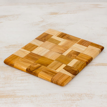 Puzzle Wood Mosaic Cutting Board