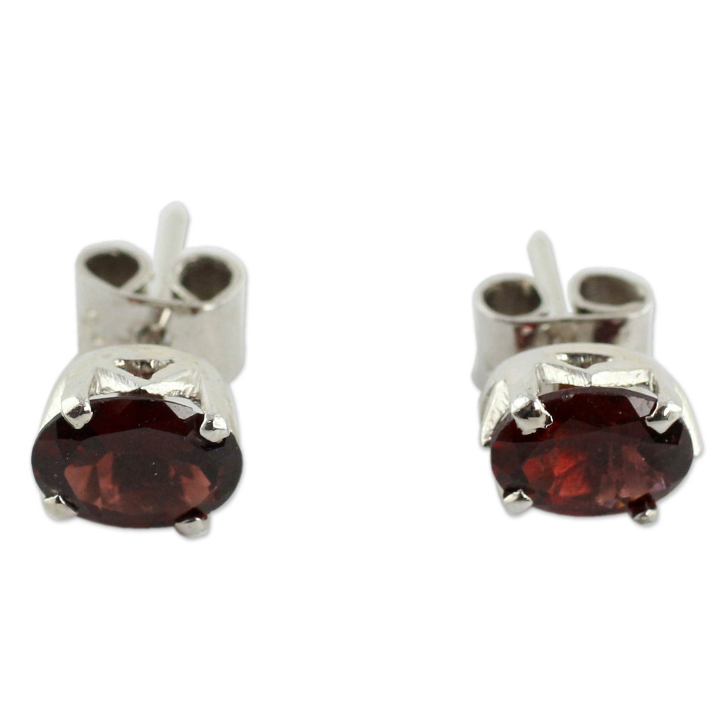 Scintillate Garnet Stud Earrings