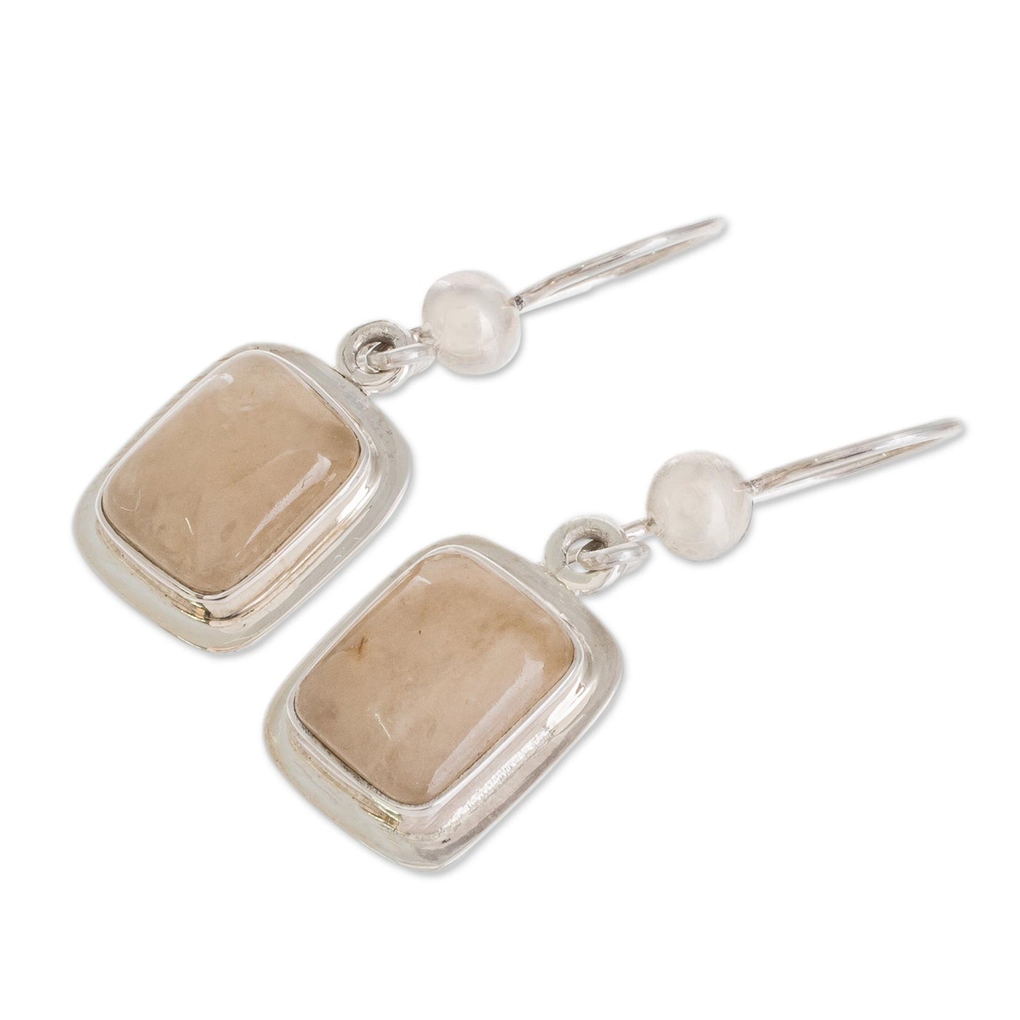 Maya Sunbeam Quartz & Silver Dangle Earrings