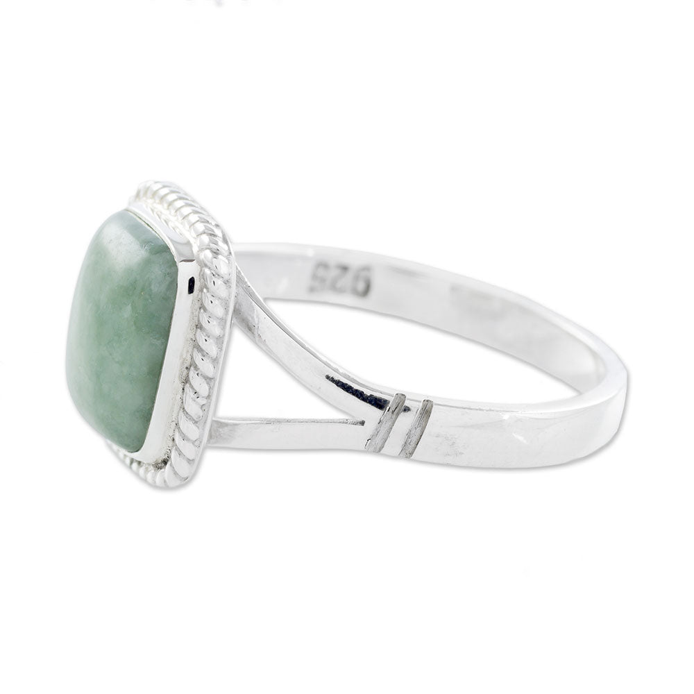 Life Divine Jade & Silver Ring