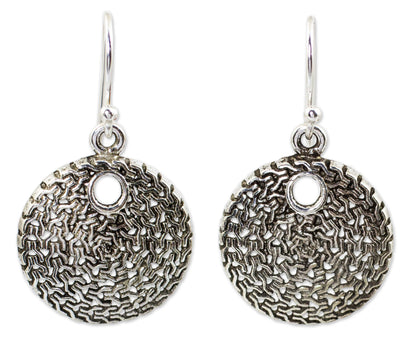 Energized Modern Silver Dangle Earrings from Thailand