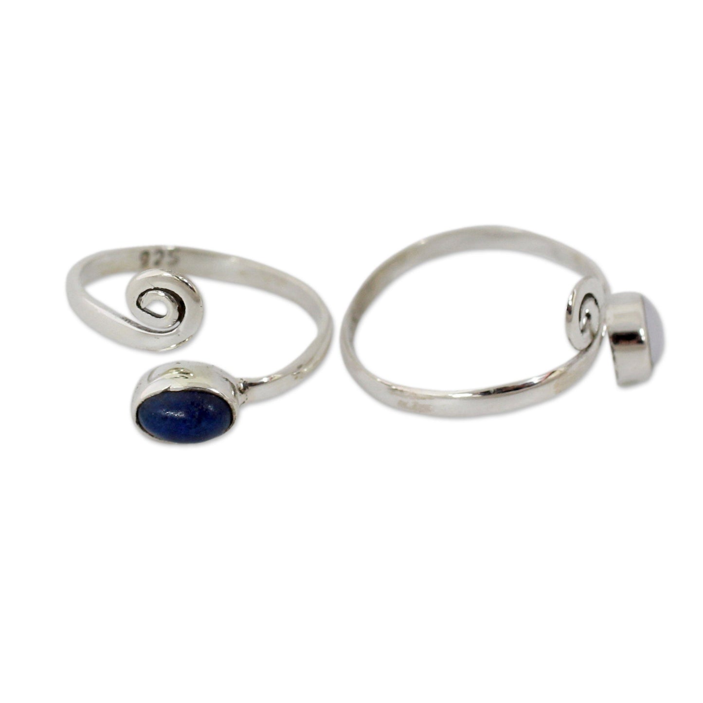 Pearl & Lapis Lazuli Toe Rings - Set of 2