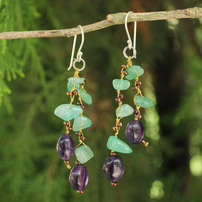 Mystic Jungle Multi-Gem Beaded Earrings