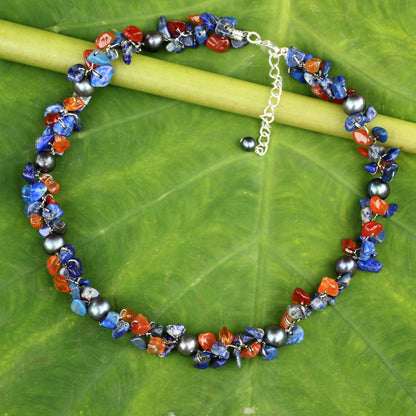 Luscious Chic Multi-Gem Beaded Necklace