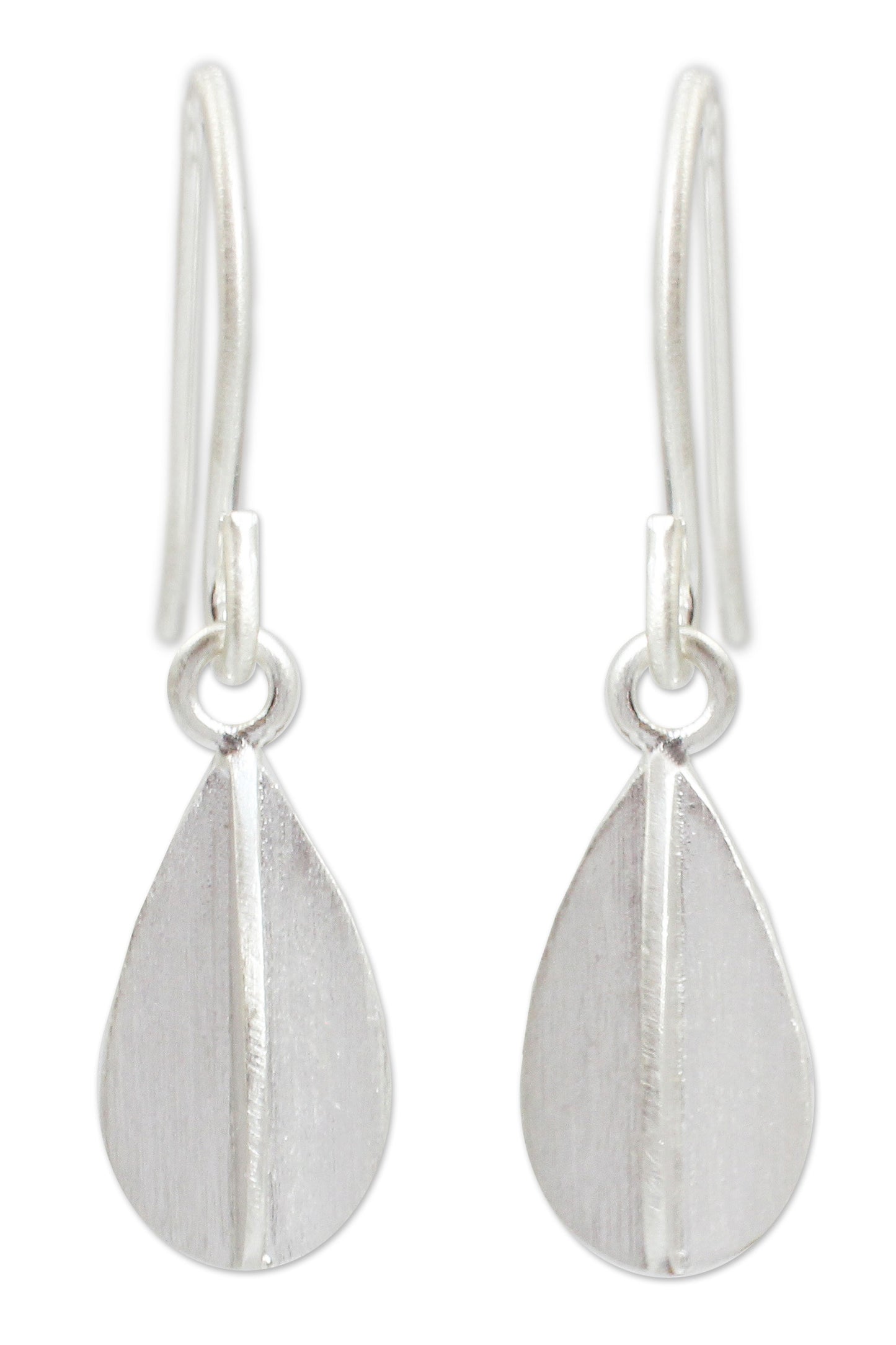 Quartered Leaf Thai Silver Earrings