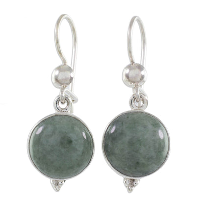 Three Wishes Modern Handmade Guatemalan Green Jade Earrings