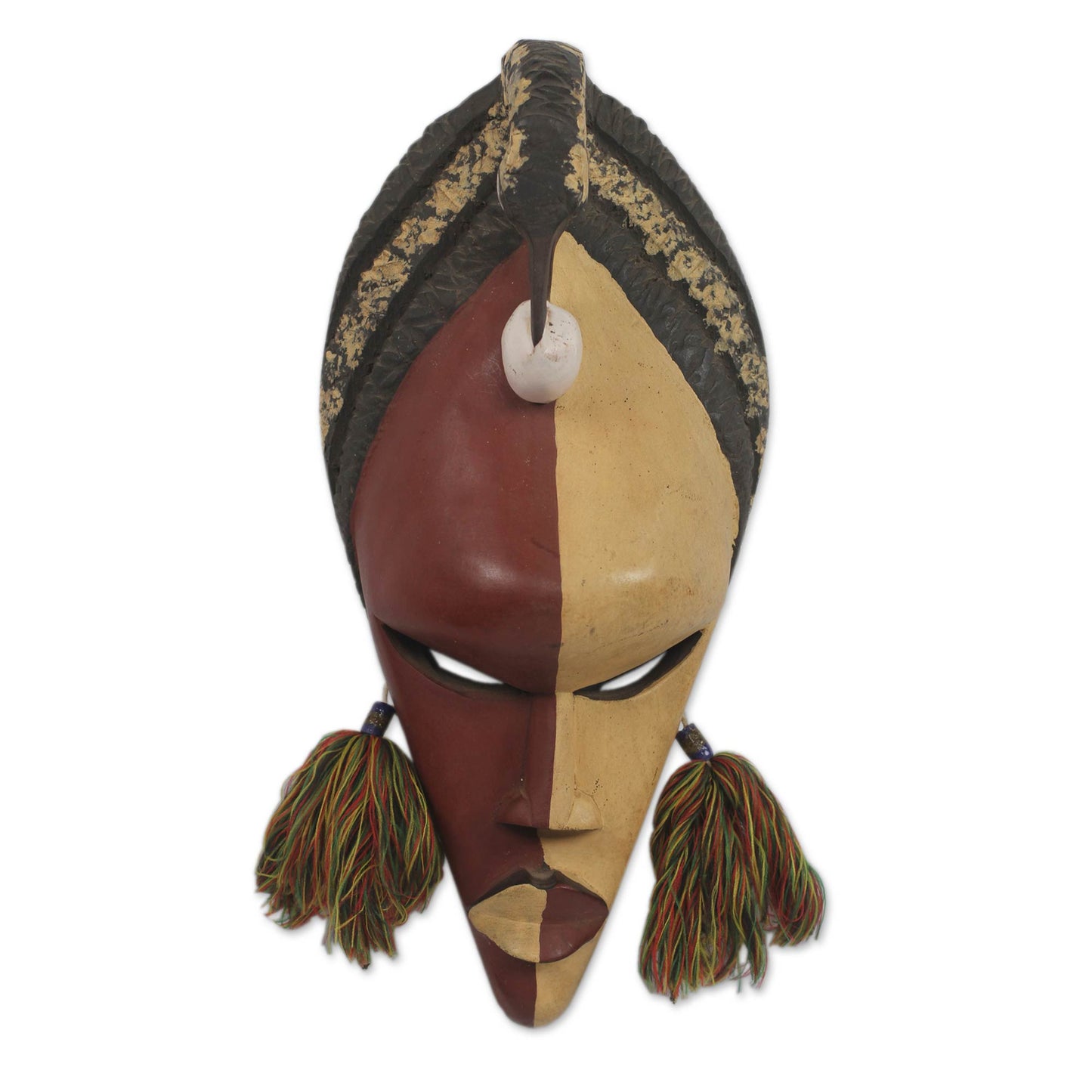 Sankofa Bird Authentic Sese Wood African Mask