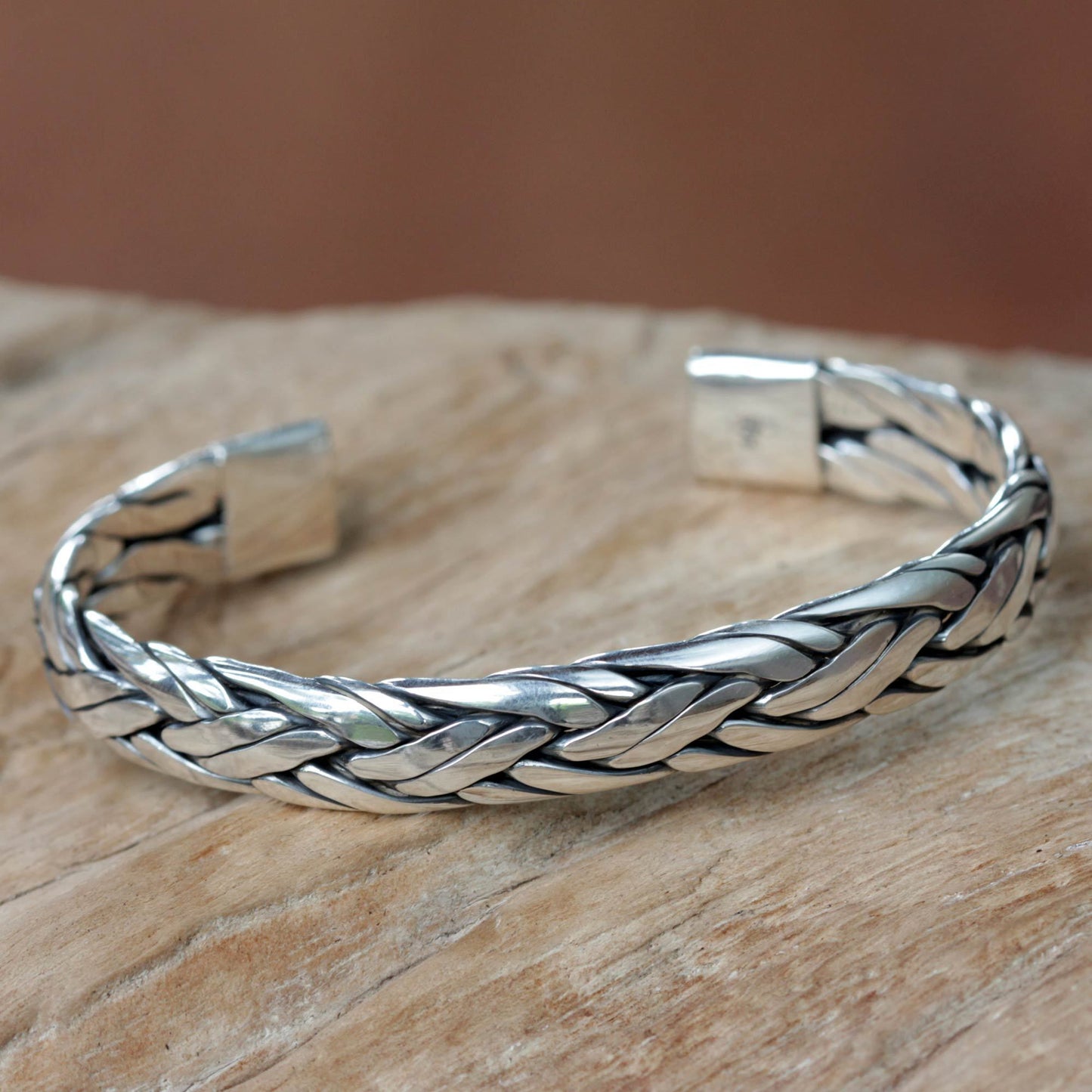 Sterling Silver Woven Cuff Bracelet