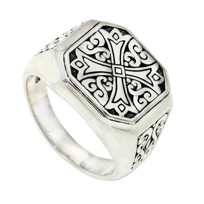 Noble Knight Sterling Silver Men's Ring