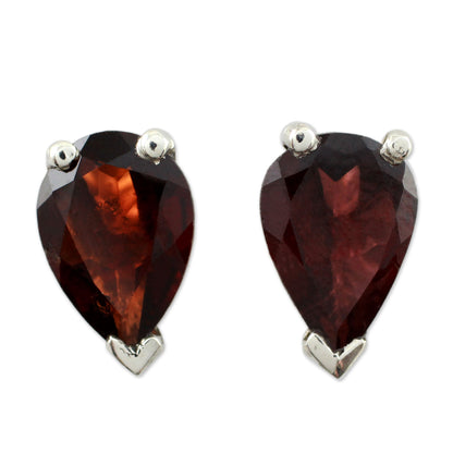 Devotion Fair Trade Garnet Stud Earrings 2.5 cts