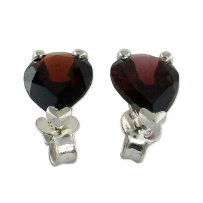 Devotion Fair Trade Garnet Stud Earrings 2.5 cts