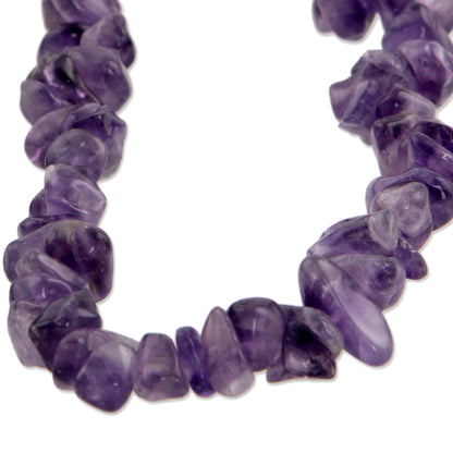 Light of Wisdom Amethyst Beaded Necklace