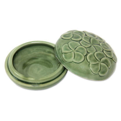 Plumeria Bouquet Decorative Ceramic Box