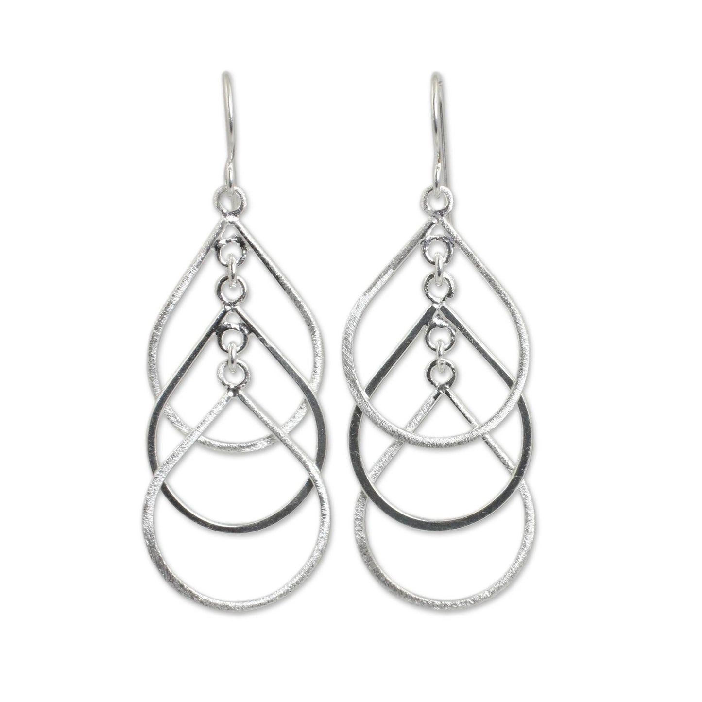 Perpetual Cascade Handcrafted Sterling Silver Earrings