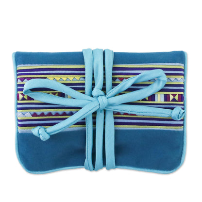 Lisu Sky Fantasy Artisan Crafted Hill Tribe Applique Jewelry Roll