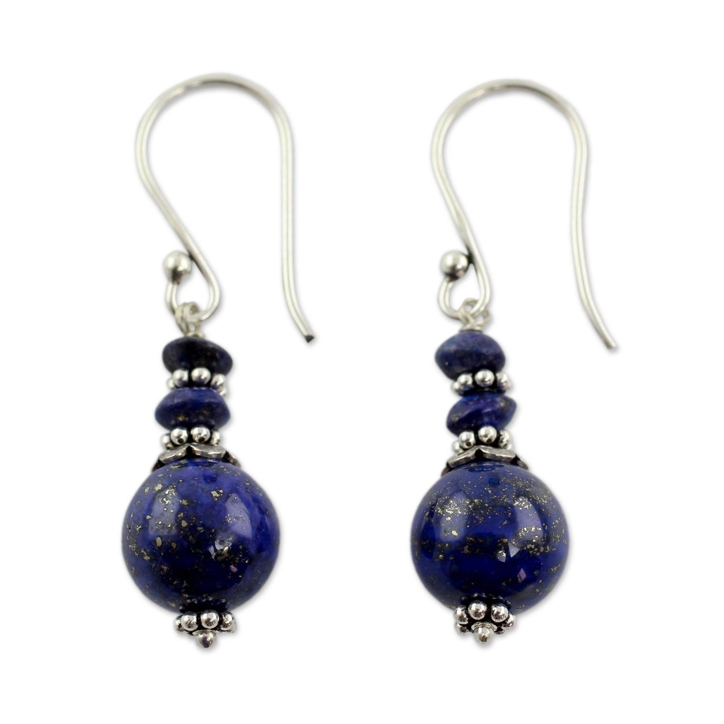 Chakra Universe Lapis Lazuli Beaded Earrings