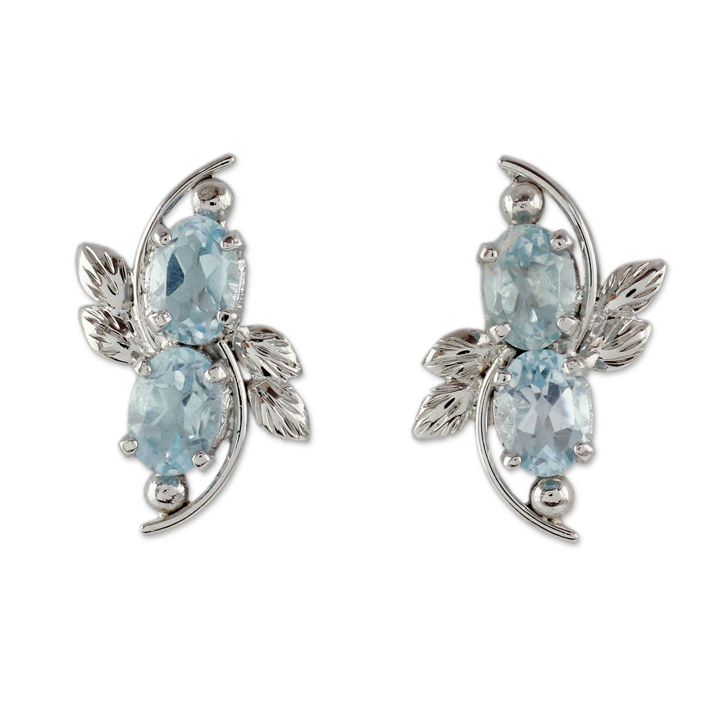 Elegant Azure 4 Carat Blue Topaz Earrings