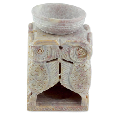 Agra Owls Soapstone Oil Warmer