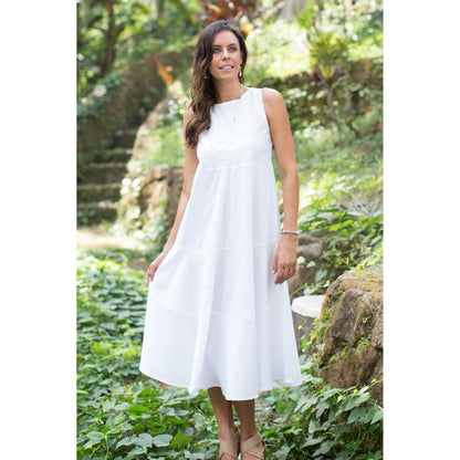 Cool White Cotton Dress