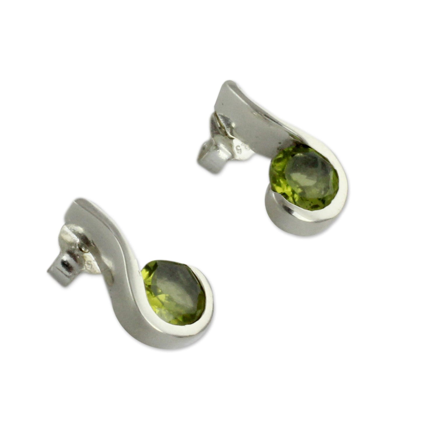 Lime Droplet Women's Peridot Jewelry from India