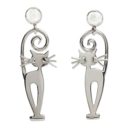 Taxco Cat Taxco Silver Kitty Cat Earrings