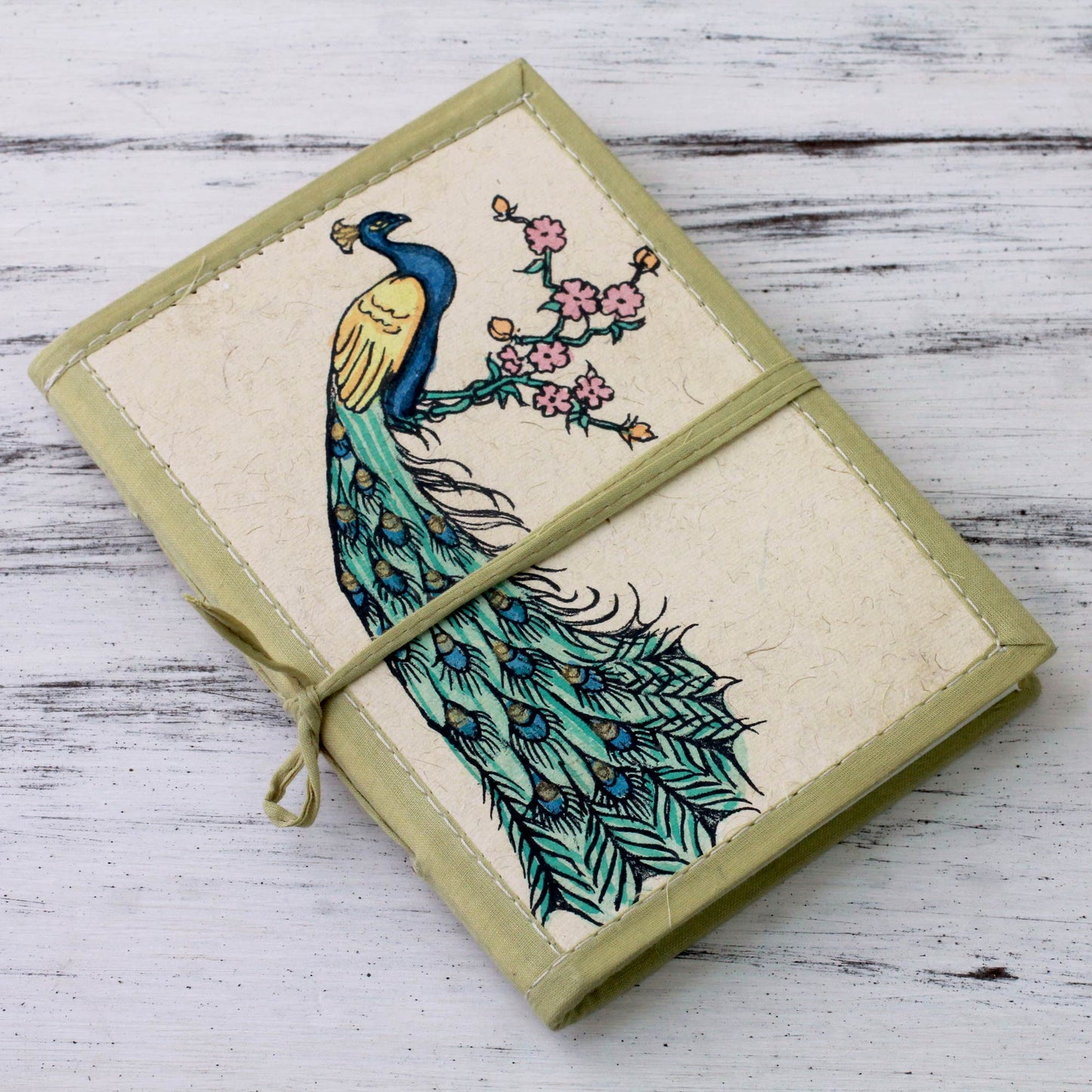 Peacock Journeys Handmade Paper Journal